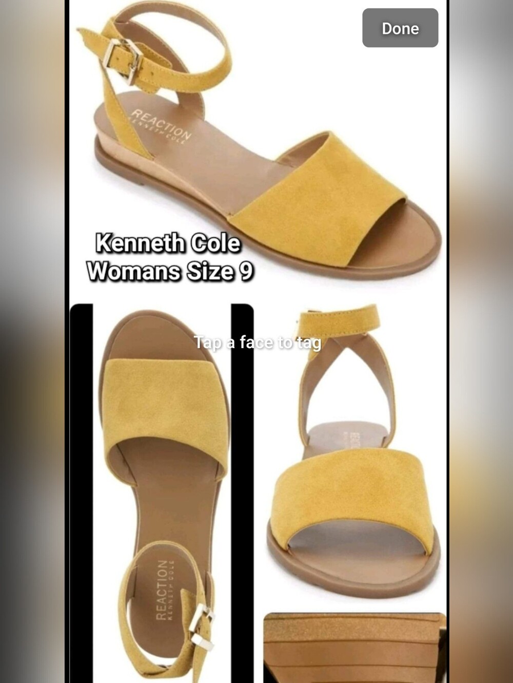 Kenneth Cole Reaction Women's Marigold Colored Suede Ankle-Strap Sandals
